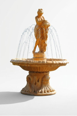 Springbrunnen Garten Teich Brunnen 155cm Steinbrunnen Gartenbrunnen Fontaine Neu
