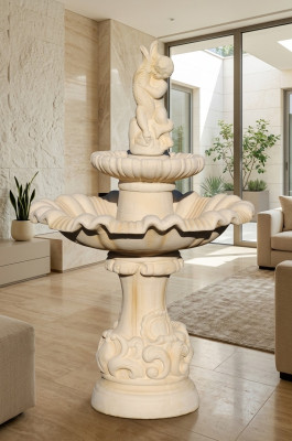 Zierbrunnen Springbrunnen Skulptur Brunnen Dekoration Garten Fontaine Neu 160cm