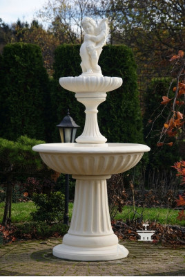 Zierbrunnen Springbrunnen Skulptur Brunnen Dekoration Garten Fontaine Neu 185cm