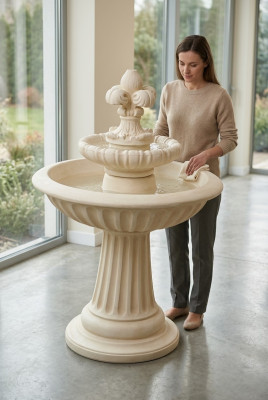 Zierbrunnen Springbrunnen Skulptur Brunnen Dekoration Garten Fontaine Neu 1136cm