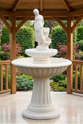 Zierbrunnen Springbrunnen 162cm Skulptur Brunnen Deko Garten Fontaine Teich Neu