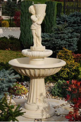 Zierbrunnen Springbrunnen 172cm Skulptur Brunnen Deko Garten Fontaine Teich Neu