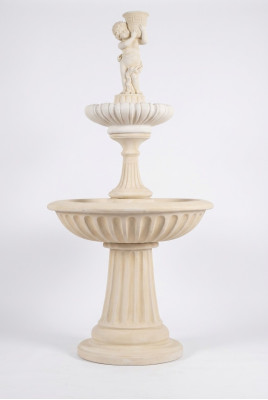 Zierbrunnen Springbrunnen Skulptur 187cm Brunnen Deko Garten Fontaine Teich Neu