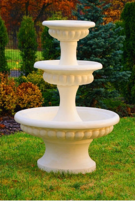 Springbrunnen Garten Teich Brunnen 211cm Steinbrunnen Gartenbrunnen Fontaine Neu
