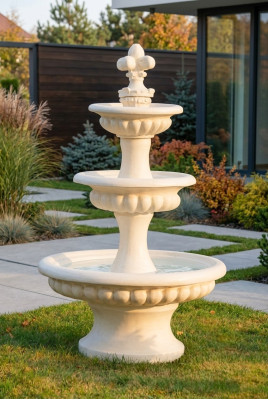 Springbrunnen Garten Teich Brunnen 205cm Steinbrunnen Gartenbrunnen Fontaine Neu