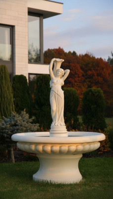 Zierbrunnen Springbrunnen Figur 164cm Brunnen Dekoration Garten Fontaine Teich