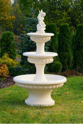 Zierbrunnen Springbrunnen 186cm Skulptur Brunnen Deko Garten Fontaine Teich Neu