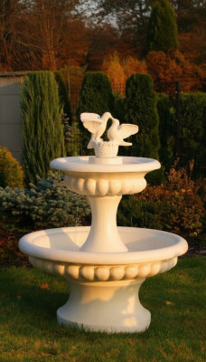 Zierbrunnen Springbrunnen Skulptur 138cm Brunnen Deko Garten Fontaine Teich Neu