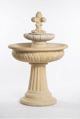 Springbrunnen Garten Teich Brunnen 138cm Steinbrunnen Gartenbrunnen Fontaine Neu