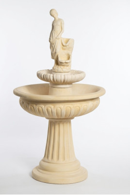 Springbrunnen Garten Teich Brunnen 164cm Steinbrunnen Gartenbrunnen Fontaine Neu