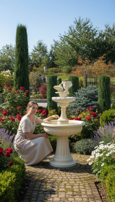 Springbrunnen Froschbrunnen Brunnen 162cm Steinbrunnen Gartenbrunnen Fontaine