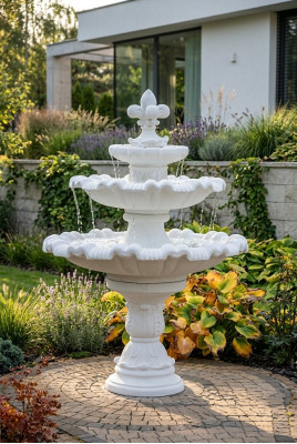 Zierbrunnen Springbrunnen Skulptur Brunnen Deko Garten Fontaine Teich 187cm Neu