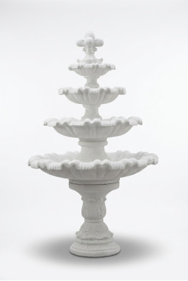 Springbrunnen Garten Teich Brunnen 224cm Steinbrunnen Gartenbrunnen Fontaine Neu