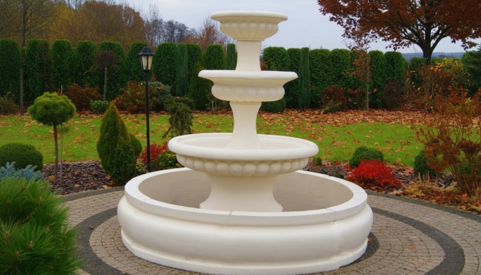 Becken für Zierbrunnen Springbrunnen Skulptur Brunnen Garten Fontaine Teich Neu