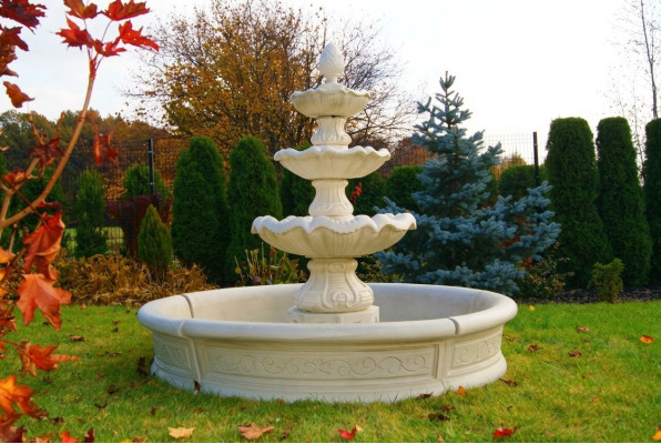 Zierbrunnen Springbrunnen Skulptur Brunnen Deko Garten Fontaine Teich Neu 195cm