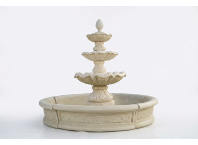Zierbrunnen Springbrunnen Skulptur Brunnen Deko Garten Fontaine Teich Neu 195cm
