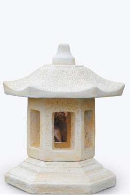 Außenleuchte Lampe Terrassen Stein Skulptur Leuchte Beleuchtung Laterne Garten