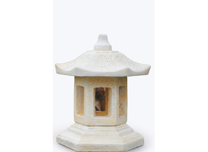Außenleuchte Lampe Terrassen Stein Skulptur Leuchte Beleuchtung Laterne Garten