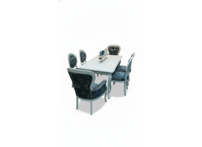 6x Stuhl Set Sessel Sitz Polster Garnitur Chesterfield Designer Stühle Lehn