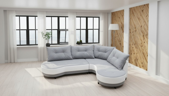 Polstersofa Loungesofa Couch Sitzgruppe Wohnzimmer mit Kissen Sofa L-Form