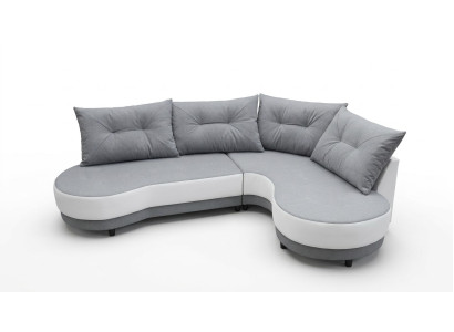 Polstersofa Loungesofa Couch Sitzgruppe Wohnzimmer mit Kissen Sofa L-Form