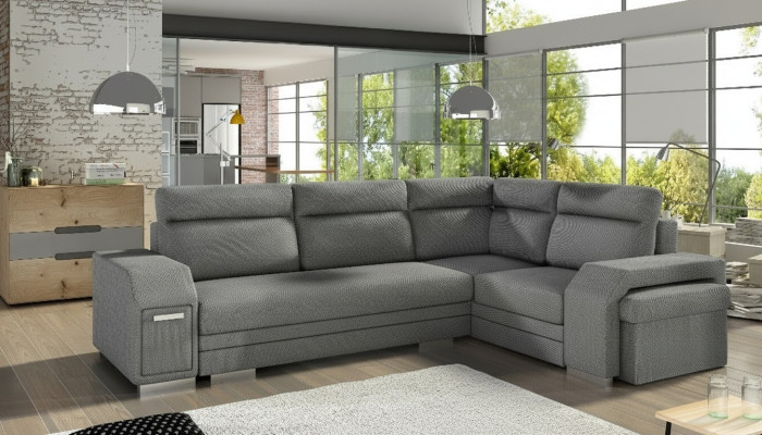 Wohnlandschaft Ecksofa Bettkasten Schlafsofa Sofa Polstersofa Eck Sofas Couch