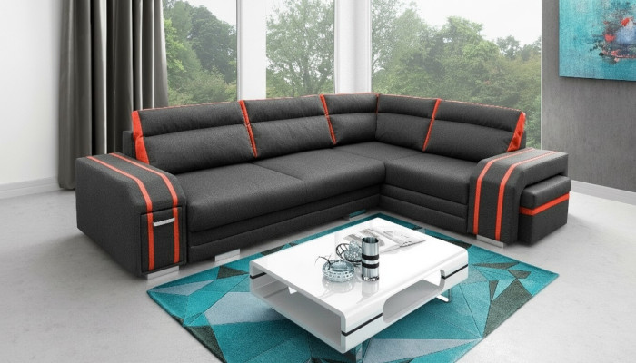 Polstersofa Loungesofa Couch Sitzgruppe Wohnzimmer Kissen Sofa Ecksofa
