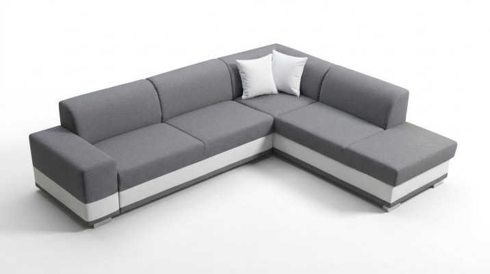 Polstersofa Loungesofa Sitzgruppe Couch Wohnzimmer mit Kissen L-Form Sofa