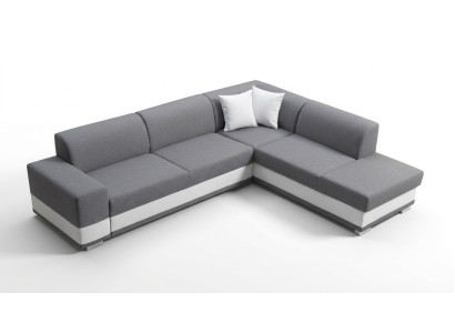 Polstersofa Loungesofa Sitzgruppe Couch Wohnzimmer mit Kissen L-Form Sofa