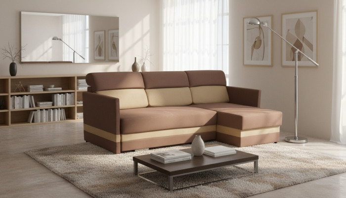 Ecksofa mit Schlaffunktion Bettfunktion Kasten Bett Sofa Wohnlandschaft