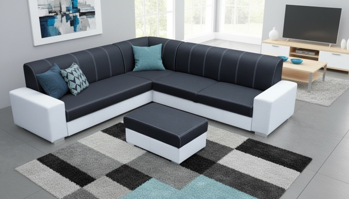 Schlafsofas Ecksofa Sofa Couch Polster Eck Sofas Couchen Wohnlandschaft L Form