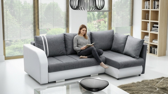 Design Ecksofa Couch Wohnlandschaft Schlafsofa Funktionssofa Eck Polster