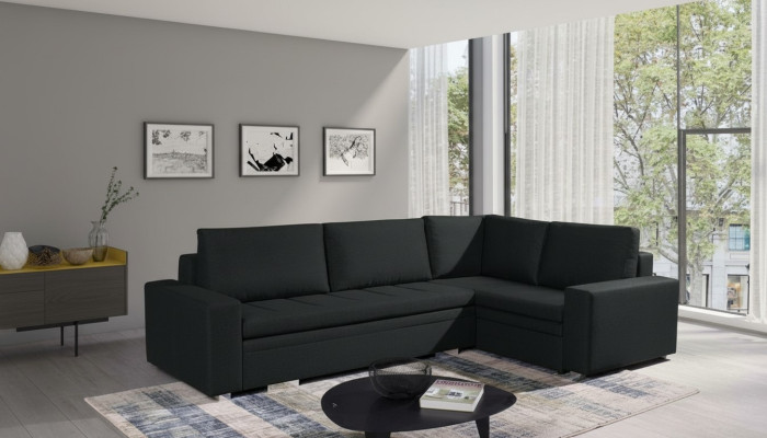 Moderne Ecksofa Wohnzimmer Textil Stoff Schlafsofa Couch Wohnlandschaft Polster