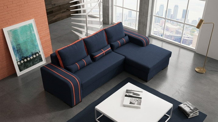 Schlafsofa Ecksofa Sofas Couch mit Bettfunktion und Polsterung - Moderne Garnitur mit Schlaffunktion