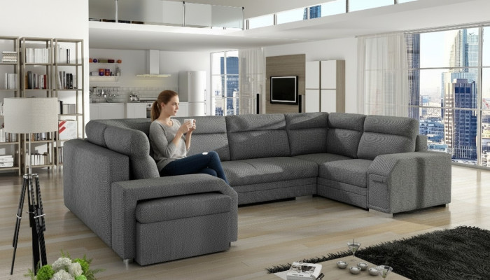 XXL Wohnlandschaft Ecksofa Sofa Couch Polster Garnitur Designer U-Form Ecke Neu