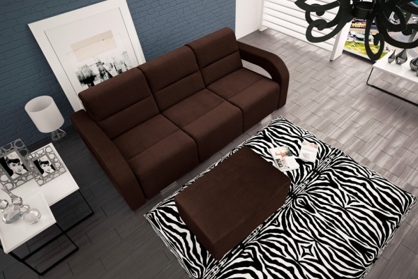 3 Sitzer Luxus Bank Sofa Couch Blau Wohnzimmer Kanzlei Möbel