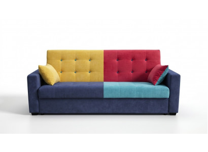 Schlafsofa Stoff Sofa Couch Textil Polster Garnitur Bettfunktion 3 Sitz Neu