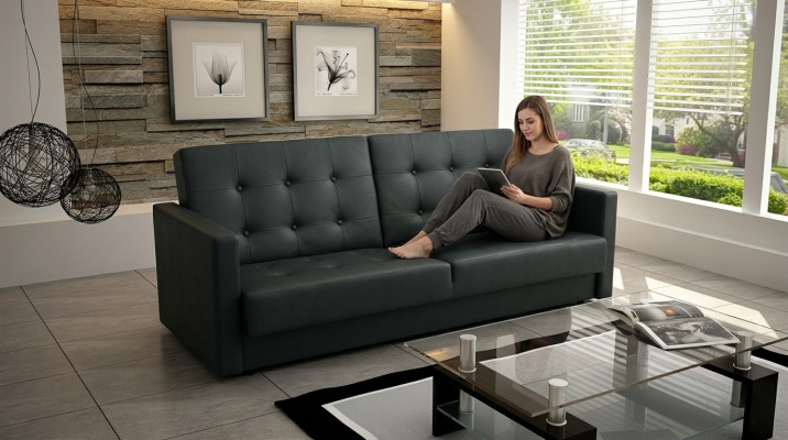 Schlafsofa Polster Garnitur Bettfunktion 3 Sitz Neu Stoff Sofa Couch Textil