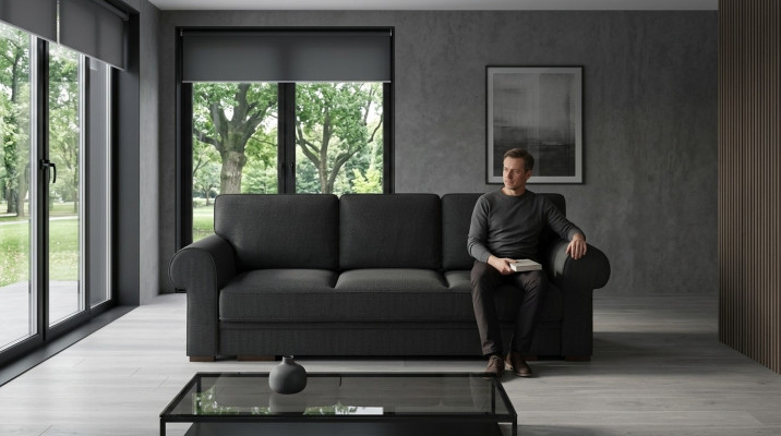 Couch Schlafsofa Sofa Couchen Polster Wohnlandschaft 3 Sitzer Textil Couchen