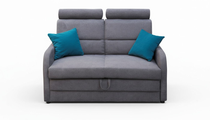 2 Sitz Sofa Couch Sofas Textil Polster Stoff Garnitur Bettfunktion Schlafsofa