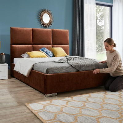 Design Betten Luxus Samt Velvet Polster Bett Hotel Doppel Neu XXL