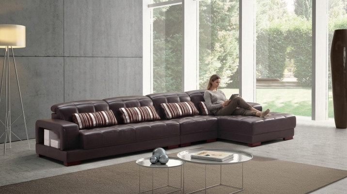 Polster Leder Couch Eck Sofa Wohn Zimmer Landschaft Sofas Neu Eck