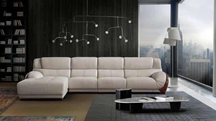 Eck Sofa Leder Polster Sitz Eck Couch Garnitur Wohn Zimmer Landschaft