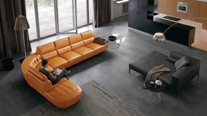 Eck Sofa Couch Polster Sitz Ecke Wohn Landschaft Leder Couchen Designer