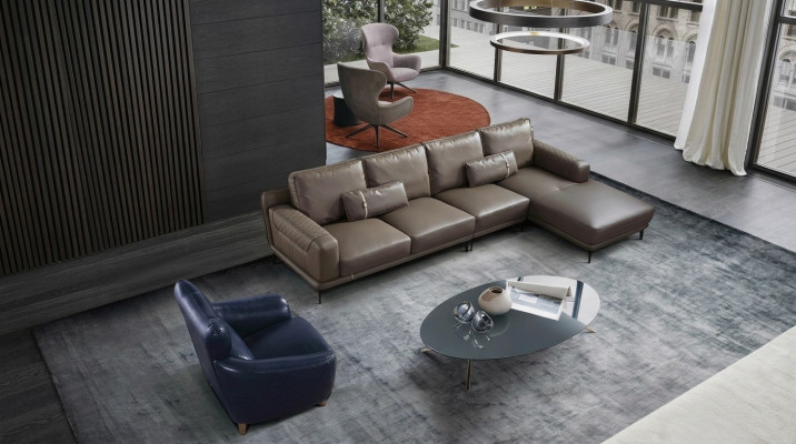 Eck Sofa Couch Designer Polster Sitz Ecke Wohn Landschaft Leder Couchen