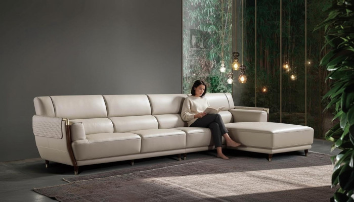 Eck Sofa Polster Couch Designer Sitz Ecke Wohn Landschaft Leder Couchen