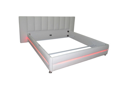 Leder Design Bett Doppel Luxus Ehe Modernes Hotel Gestell Schlaf Zimmer