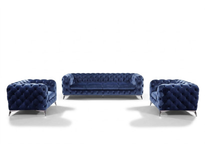 Italienische Sofa 2x Einsitzer Couch Set Polster Set Chesterfield Neu 1+1 Sitzer