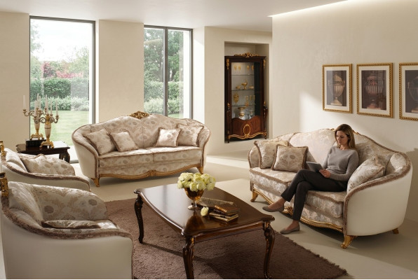 Luxus Klasse 3+2+1 Italienische Möbel Sofagarnitur Couch Sofa Neu