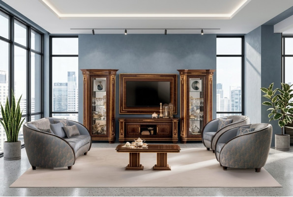 Luxus Klasse 3+1+1 Italienische Möbel Couch Sofa Neu Sofagarnitur arredoclassic™